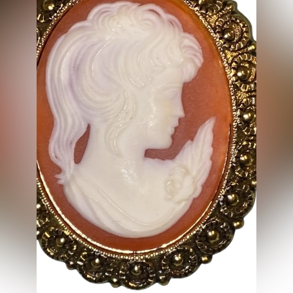 Vintage Costume Cameo Pin/Pendant - Picture 2 of 4
